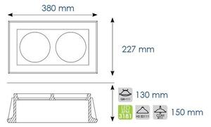 BPM 10072.01 Zápustné svítidlo Hadar G53 - BPM-WHITE (CRISMOSIL/MODULAR)