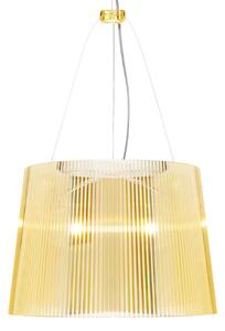 Závěsná svítidlo Kartell, Gé, Žlutá, Obývací pokoj, Plast, Design