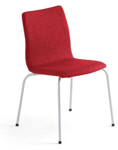 AJ Produkty Konferenční židle OTTAWA, červený potah, šedá