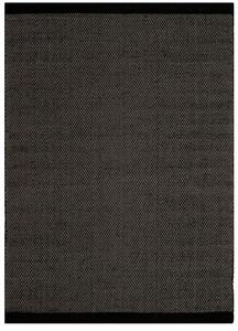 Makro Abra Kusový koberec tkaný na plocho vlněný LONI WLC104 černý Rozměr: 70x140 cm