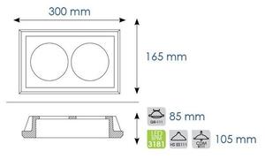 BPM 10047.01 Zápustné svítidlo Milano GU5.3 - BPM-WHITE (CRISMOSIL/MODULAR)
