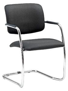AJ Produkty Konferenční židle SIMCOE, textilní potah, černá, chrom