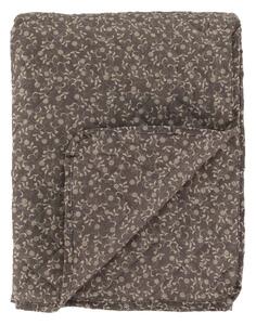 Šedý přehoz s květinami Aix Vintage Quilt - 130*180 cm - Chic Antique