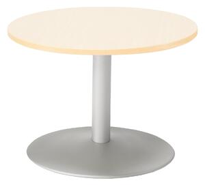 AJ Produkty Konferenční stolek MONTY, Ø700 mm, bříza/hliníkově šedá