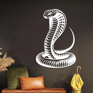 Dřevo života | Dřevěný obraz Kobra | Rozměry (cm): 29x40 | Zvolte barvu dekoru: Bílá