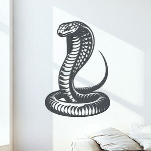 Dřevěný obraz Kobra | Rozměry (cm): 44x60 | Zvolte barvu dekoru: Antracitová