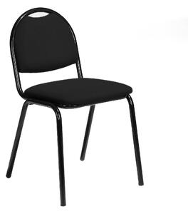 AJ Produkty Židle WARREN, černá koženka, černá