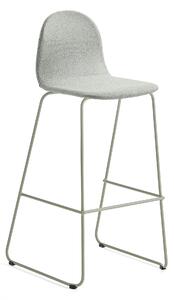 AJ Produkty Barová židle GANDER, výška sedáku 790 mm, polstrovaná, zelenošedá
