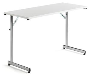 AJ Produkty Skládací stůl CLAIRE, 1200x500 mm, bílá, chrom