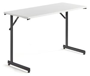AJ Produkty Skládací stůl CLAIRE, 1200x500 mm, bílá, černá