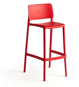 AJ Produkty Barová židle RIO, výška sedáku 750 mm, červená