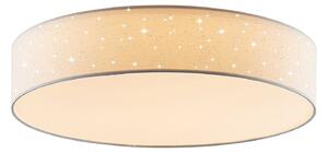 Stropní Lampa Lindby, Ellamina, stmívatelné, Bílá, Obývací pokoj, Tkanina / Textil, Moderní