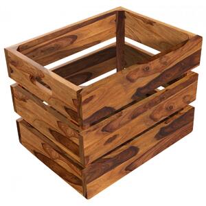 Koš na noviny Gani 40x30x30 z indického masivu palisandr