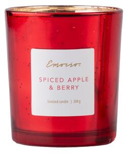 Emocio Sklo 80x90 mm metalické Spiced Apple & Berry, červená vonná svíčka