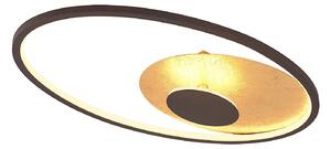 Stropní Lampa Lindby, Feival, stmívatelné, Hnědá / Rezavá, Obývací pokoj, Kov, Moderní