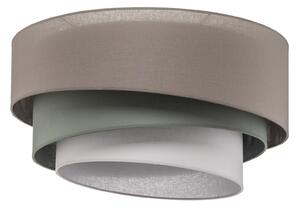 Stropní Lampa Euluna, Trio monocolor, stmívatelné, Šedá, Obývací pokoj, Tkanina / Textil, Moderní