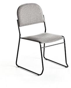 AJ Produkty Konferenční židle DAWSON, textilní potah, světle šedá