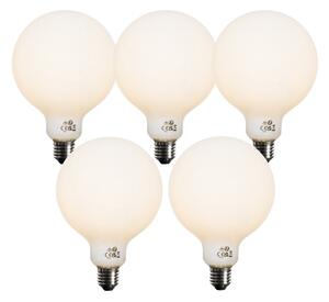 Sada 5 ks Stmívatelná LED žárovka E27 se 3 stupni stmívání, opálové sklo G125, 4W, 450lm, 3000K