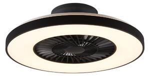 Trio Leuchten R62672132 HALMSTAD - Stropní LED černý ventilátor s dálkovým ovladačem, LED 40W, 3000-6500K, Ø 59cm (LED stropní ventilátor stmívatelný ovladačem)