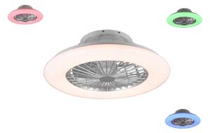 *ROZBALENO* Trio Leuchten R62522987 STRALSUND - Stropní RGB LED ventilátor s dálkovým ovladačem, LED 30W, 3000-6500K, Ø 50cm (LED RGB stropní ventilátor stmívatelný ovladačem)
