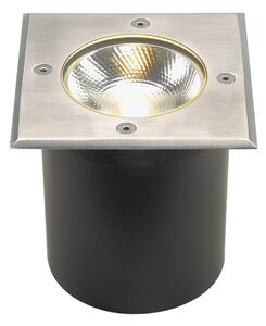 LA 227604 ROCCI LED čtvercová česaná ocel LED 6W 120° IP67 3000K - BIG WHITE (SLV)