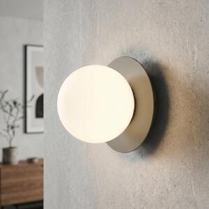 EMIBIG LIGHTING Nástěnné světlo Minerva, opálová/béžová, Ø 15 cm, sklo/kov, E14, stmívatelný, Krémová / jantar, Obývací pokoj / jídelna, Sklo, Moderní, Koule