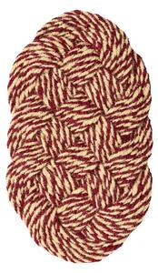 HAY Rohožka Coco, Swirl, Bordeaux and Off-white