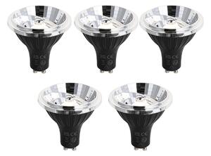 Sada 5 ks Stmívatelná LED žárovka GU10 70mm 6,5W 600LM 3000K