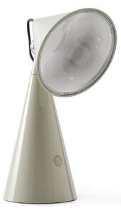 Stolní lampa Tom Dixon, POSE, stmívatelné, Šedá, Obývací pokoj, Plast, Design