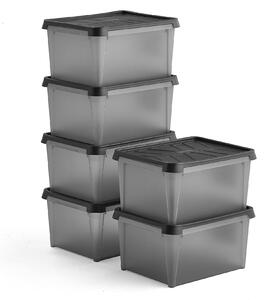 AJ Produkty Plastový box DRY, s víkem, voděodolný, 33 l, 500x400x270 mm, bal. 6 ks