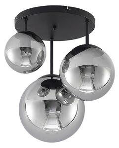 Stropní Lampa Lindby, Teeja, stmívatelné, Šedá, Obývací pokoj, Sklo, Moderní