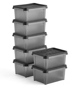 AJ Produkty Plastový box DRY, s víkem, voděodolný, 12 l, 400x300x200 mm, bal. 7 ks
