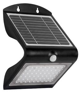 Exteriérové ​​solární nástěnné LED svítidlo Butterfly, 1x LED 3,2w, černá, pohybový senzor