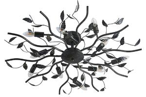 Stropní Lampa Lindby, Yos, stmívatelné, Černá, Ložnice, Kov, Florentinský