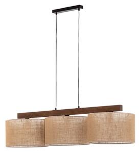 Závěsná svítidlo TK Lighting, Juta, stmívatelné, Béžová, Obývací pokoj, Tkanina / Textil