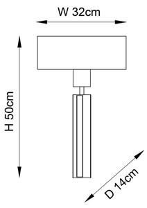 Endon 95452 - Nástěnná lampa 1xE27/10W/230V béžová/zlatá