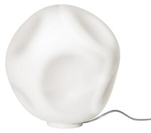 Stolní lampa Foscarini, Hoba Grande, stmívatelné, Bílá, Obývací pokoj, Sklo, Design
