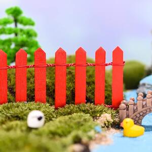 Omgoods - Dřevěné oplocení, výška 90 cm - Miniaturní dekorativní plot - Pro bonsaje/modelářství - Pro terária/zahradky v miniatuře - 3 kusy - Různé barvy - Dekorativní plot