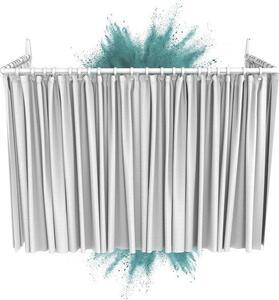Ibenzoa® Flexibilní rohový závěs na sprchový závěs – 12 montážních kombinací, povrchová úprava práškovou barvou (100% nerezová ocel), montáž na stěnu/do rohu, volitelné lepicí držáky, bez montáže na strop
