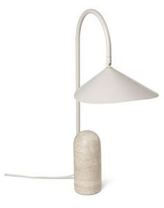 Stolní lampa ferm LIVING, Arum, Béžová, Obývací pokoj, Mramor, Design
