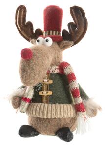 VÁNOČNÍ DEKORAČNÍ FIGURKA REINDEER 29 CM VÍCEBAREVNÁ