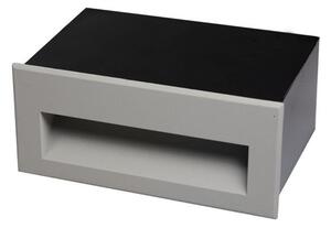 KHL K60100.01.WR.GY-GY.ST.8.30 Zápustné venkovní nástěnné svítidlo MAILBOx šedé LED 3,8W 3000K 137x87mm hranaté - KOHL-Lighting (starý kód: KHL K52100.GY)