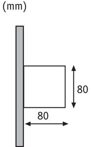 P 18000 Nástěnné svítidlo LED Cybo 2x3W šedé 80x80mm - PAULMANN