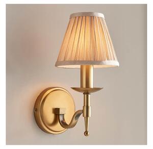 Endon 63653 - Nástěnná lampa STANFORD 1xE14/40W/230V mosaz/béžová
