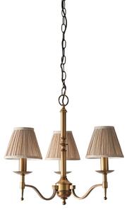 Endon 63628 - Lustr na řetězu STANFORD 3xE14/40W/230V mosaz/béžová