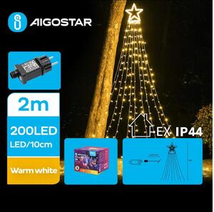 Aigostar - LED Venkovní vánoční dekorace LED/3,6W/230V 2m IP44 teplá bílá