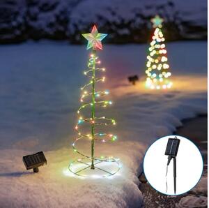 Aigostar - LED Solární vánoční dekorace LED/0,26W/3,7V 75cm IP65 multicolor