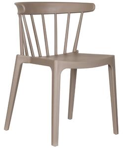 Hoorns Béžová plastová zahradní jídelní židle Marbel