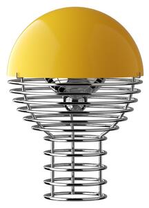 Stolní lampa Verpan, Wire, stmívatelné, Žlutá, Obývací pokoj, Nerezová ocel, Design