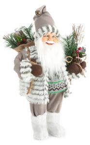 VÁNOČNÍ FIGURKA SANTA 40 CM BÍLÁ